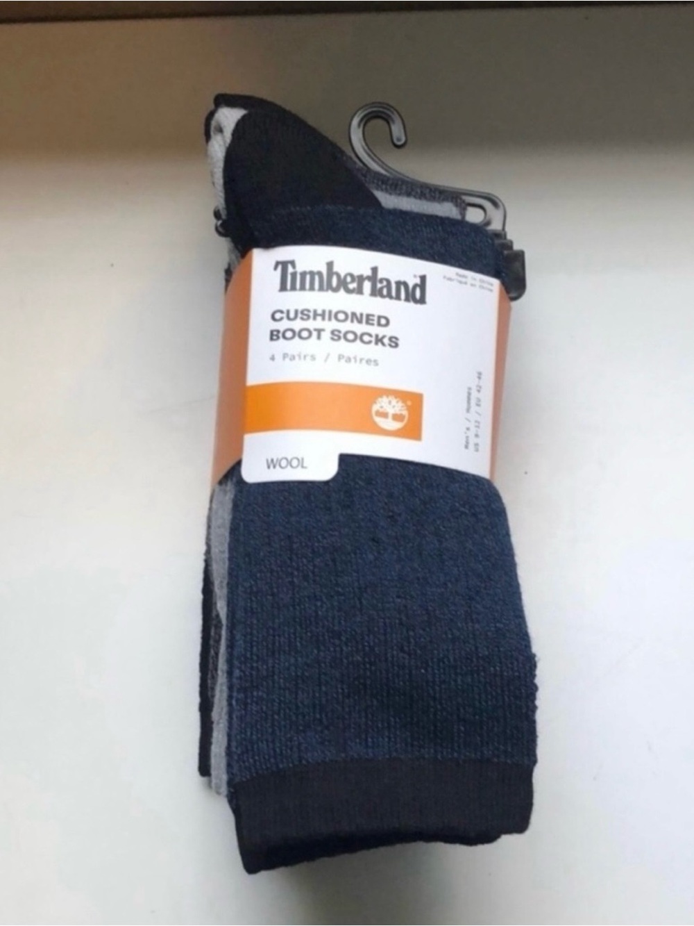 New Timberland Socks 4 Pair Men’s Multi Colored Wool Cushioned Casual Boot Socks